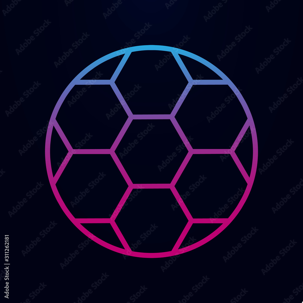 Soccer ball nolan icon. Simple thin line, outline vector of school icons for ui and ux, website or mobile application Soccer ball nolan icon. Simple thin line, outline vector of school icons for ui and ux, website or mobile application