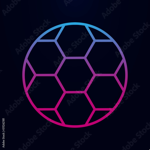 Soccer ball nolan icon. Simple thin line, outline vector of school icons for ui and ux, website or mobile application