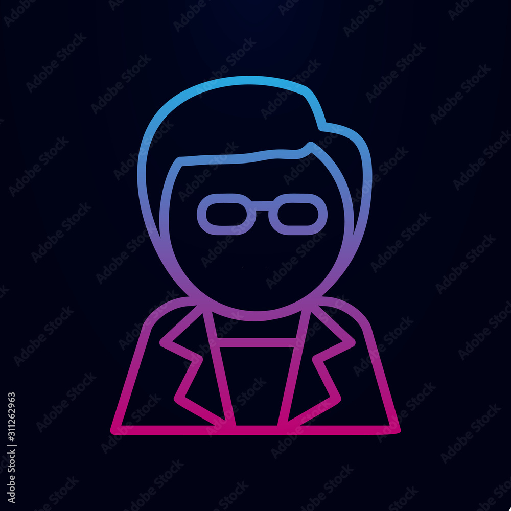 Scientist nolan icon. Simple thin line, outline vector of sciense icons for ui and ux, website or mobile application