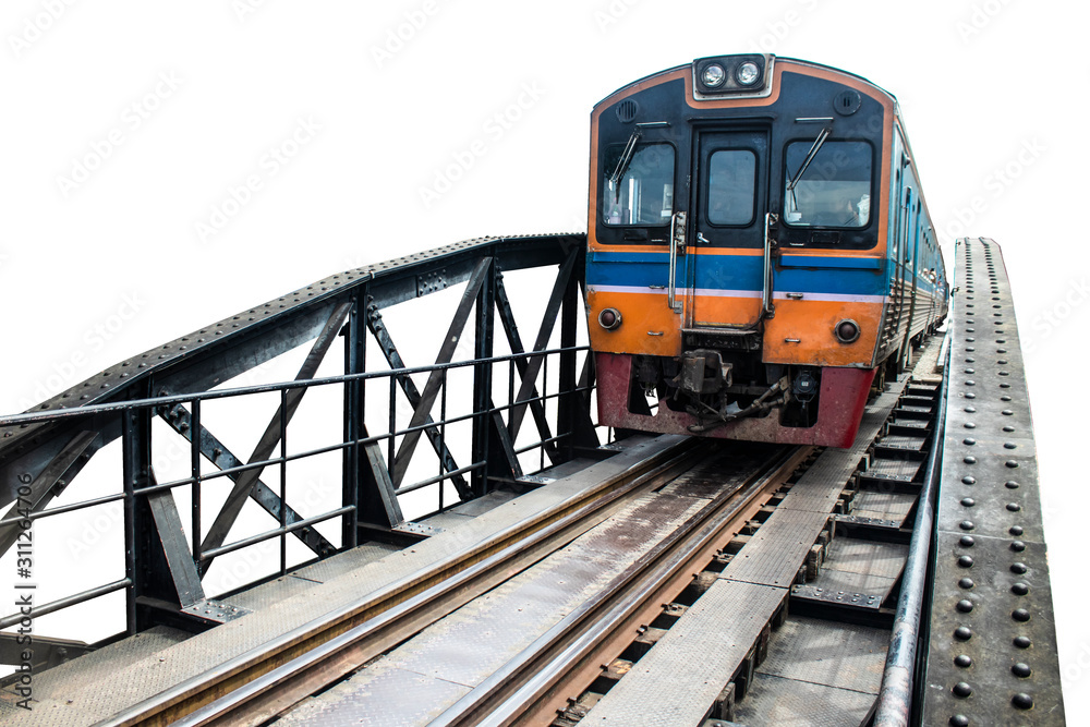 Naklejka premium train with a white background