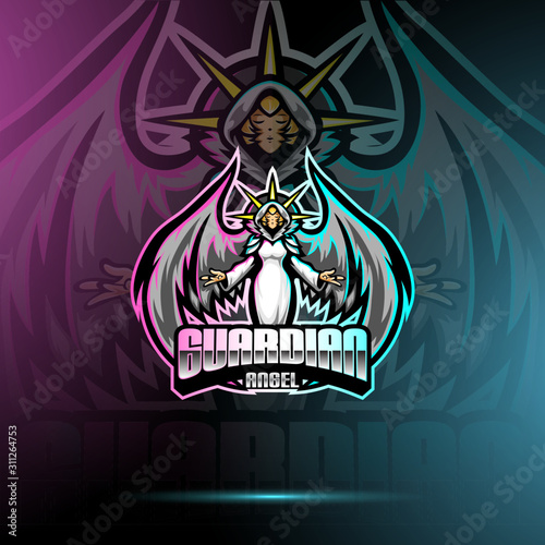 Guardian Angel esport mascot Logo design