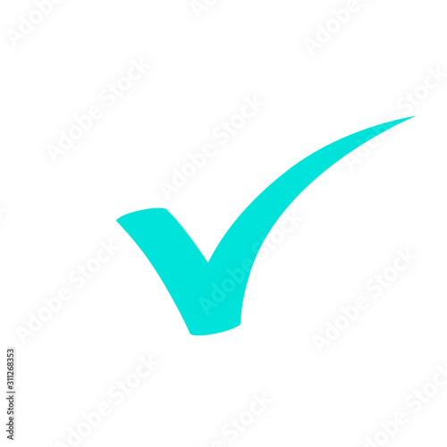 Checkmark color  icon, vector 