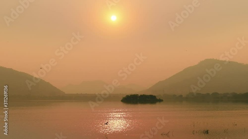 Man Sagar Lake is an artificial lake, situated in Jaipur, the capital of the state of Rajasthan in India. photo