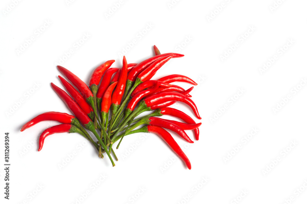 Naklejka premium Red chilli isolated on white background