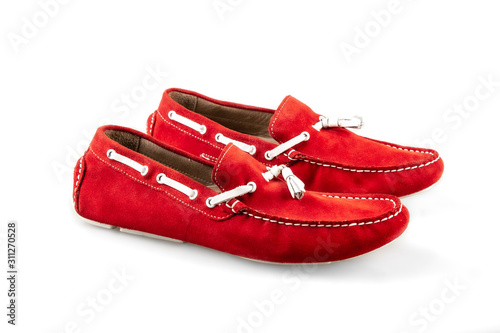 red shoes isolated on white background