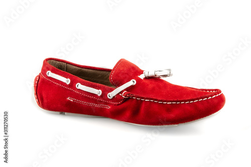 red shoes isolated on white background
