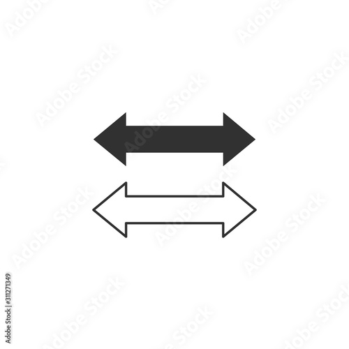 Two side arrow icon, Stock Vector illustration isolated on white background.