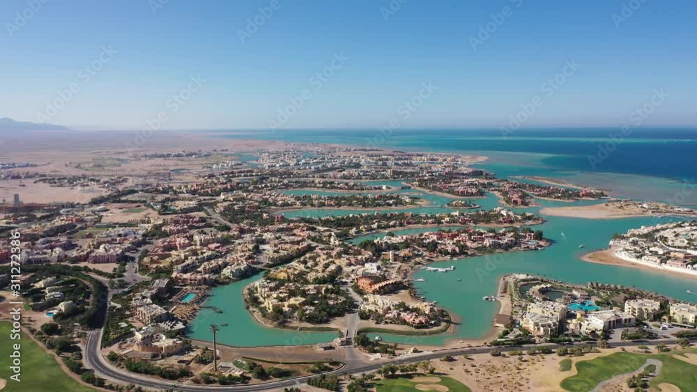 Drone overview of the Beautiful modern town in Egypt 7 Drone overview of the Beautiful modern town in Egypt 7
