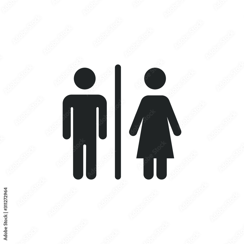 Toilet sign icon design. Man and woman. Vector illustration Toilet sign icon design. Man and woman. Vector illustration