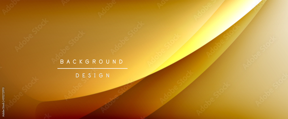 Wave liquid style lines with shadows and light on gradient background. Trendy simple fluid color gradient abstract background with dynamic straight shadow line effect - obrazy, fototapety, plakaty 