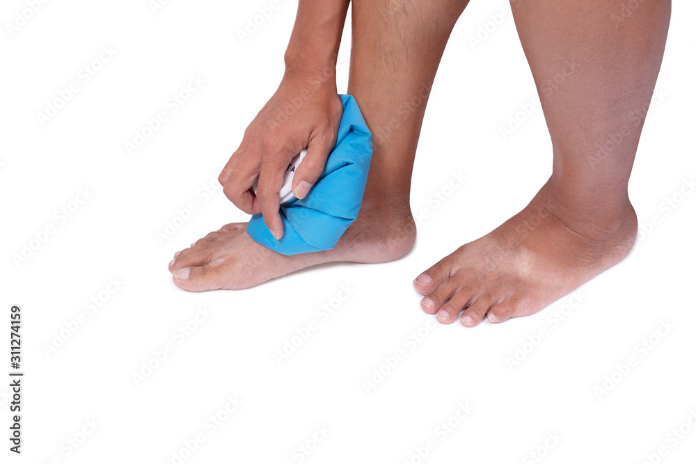 Foto de People compress ice bag to Various areas of the body that are