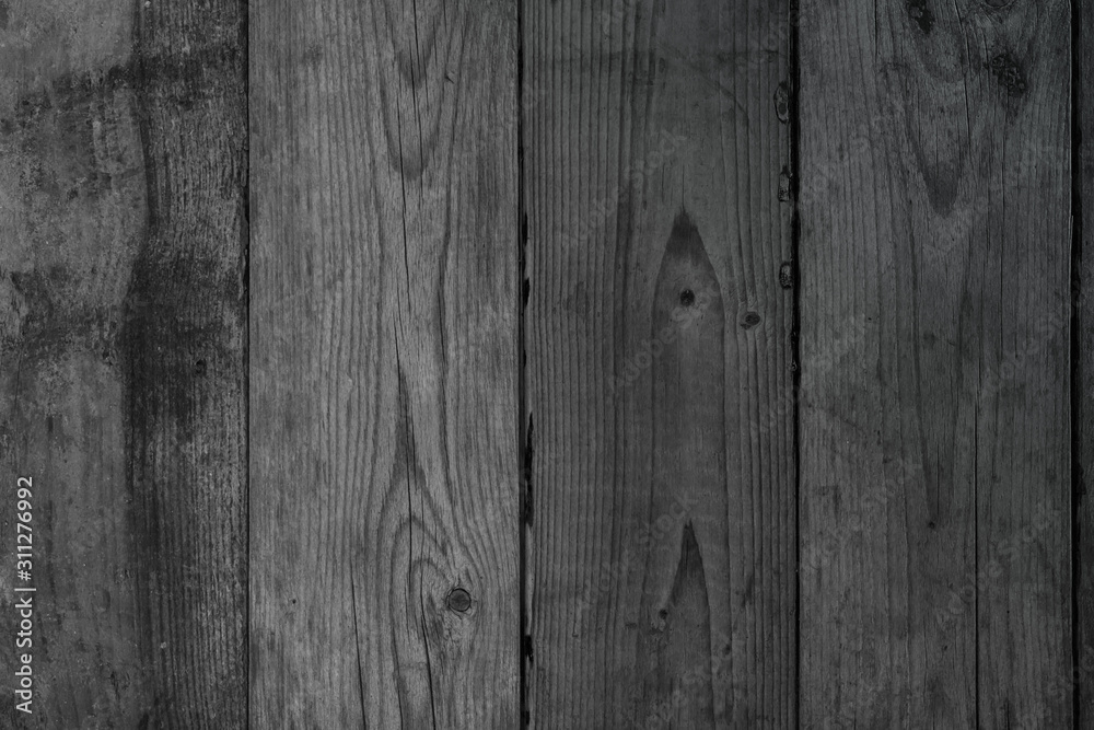 Obraz premium Abstract vignette black wood texture high quality close up. Dark furniture plank material wallpaper. Blank grunge wooden grain surface be used design as background or board luxury floor copy space.