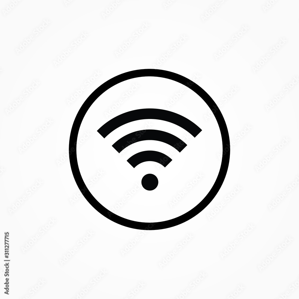 wifi button sign icon design vector illustration wifi button sign icon design vector illustration