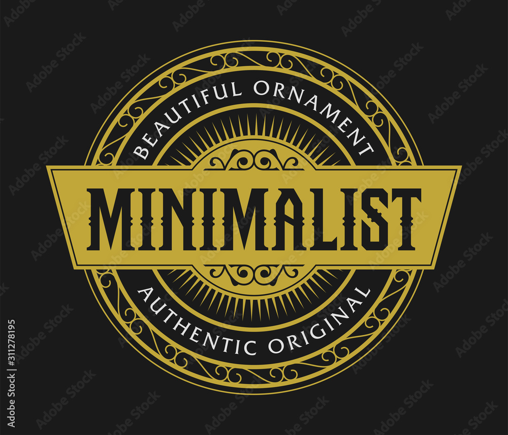 Fototapeta premium Retro Vintage Badge Ornamental Insignia for Logo and Brand