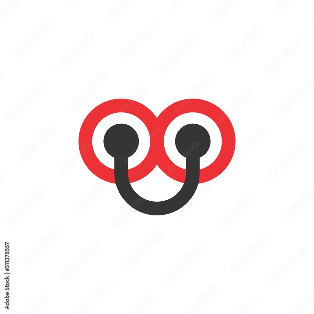 Eye Glass with Smile logo design vector Eye Glass with Smile logo design vector