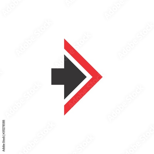 Free Download Right direction arrow logo design vector - GFXLoad