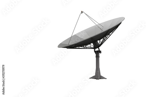 Fototapeta Naklejka Na Ścianę i Meble -  Satellite dish isolated on white background.