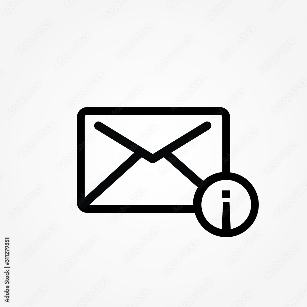 message information line icon design vector illustration message information line icon design vector illustration