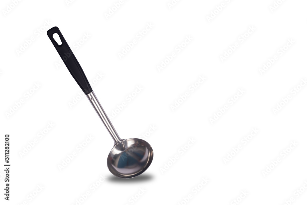 Metal kitchen ladle isolated on white background Metal kitchen ladle isolated on white background