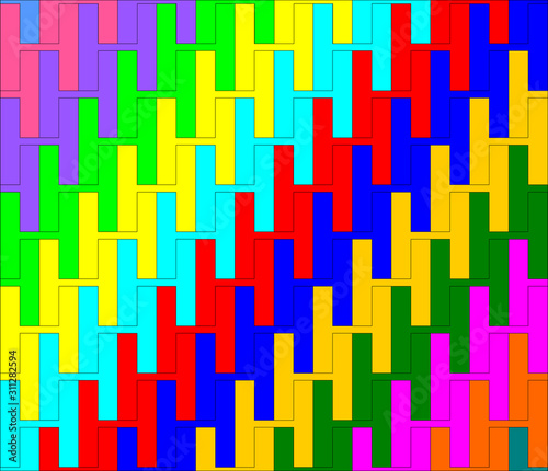Colorful H alphabet letter repeat pattern background vector.