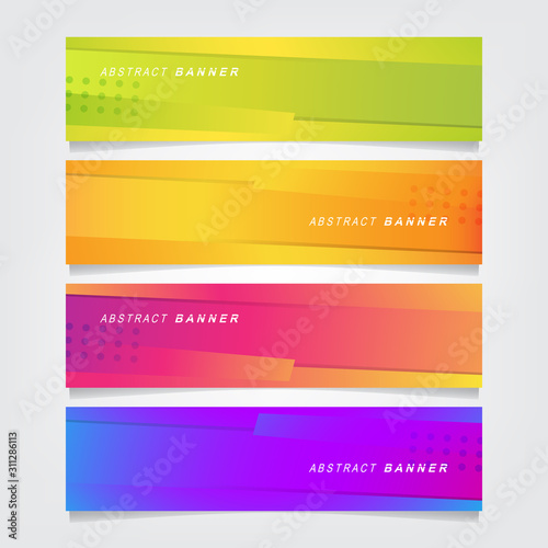 Vector abstract banner design web template