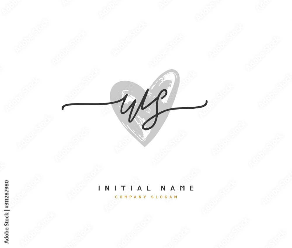 W S WS Beauty vector initial logo, handwriting logo of initial signature, wedding, fashion, jewerly, boutique, floral and botanical with creative template for any company or business. W S WS Beauty vector initial logo, handwriting logo of initial signature, wedding, fashion, jewerly, boutique, floral and botanical with creative template for any company or business.
