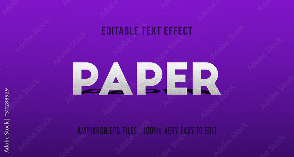 Paper 3D text effect, editable text Paper 3D text effect, editable text