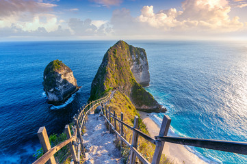 Wandcirkels Bali Kelingking Beach kliffen Nusa Penida  © tawatchai1990