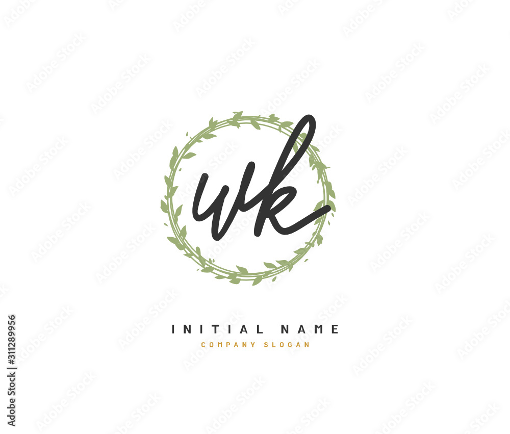 W K WK Beauty vector initial logo, handwriting logo of initial signature, wedding, fashion, jewerly, boutique, floral and botanical with creative template for any company or business. W K WK Beauty vector initial logo, handwriting logo of initial signature, wedding, fashion, jewerly, boutique, floral and botanical with creative template for any company or business.