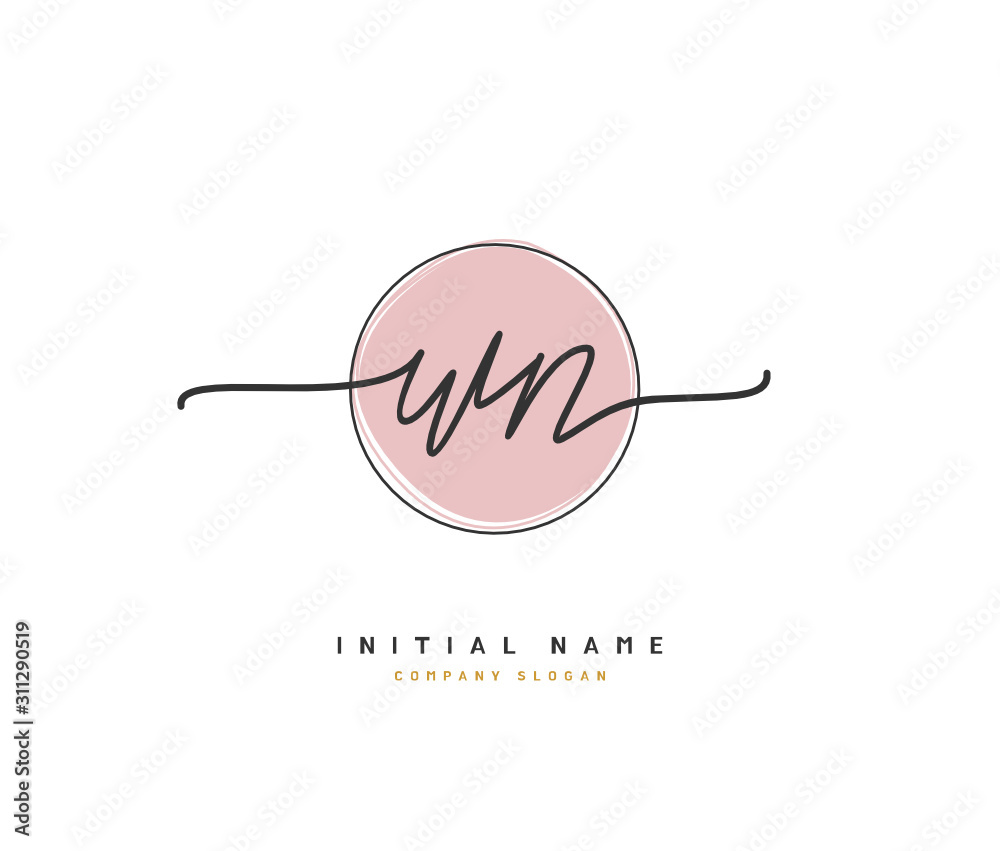 W N WN Beauty vector initial logo, handwriting logo of initial signature, wedding, fashion, jewerly, boutique, floral and botanical with creative template for any company or business. W N WN Beauty vector initial logo, handwriting logo of initial signature, wedding, fashion, jewerly, boutique, floral and botanical with creative template for any company or business.