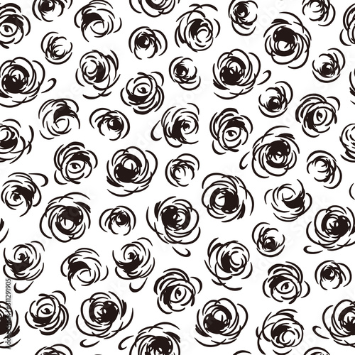 Seamless pattern material of an abstract flower,