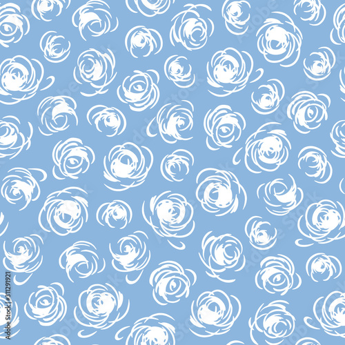 Seamless pattern material of an abstract flower,