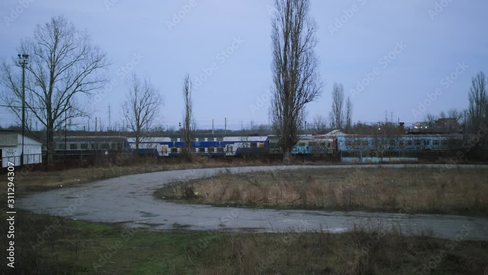 Abandoned Old Rusty Train Wagons on Railwa 4k Abandoned Old Rusty Train Wagons on Railwa 4k