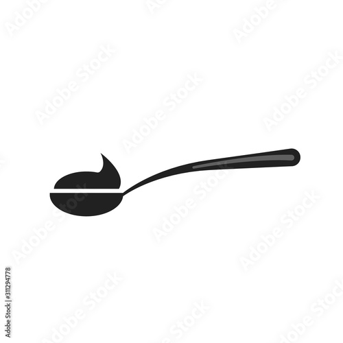 Spoon icon, line sign vector illustration