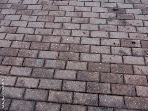 Wallpaper Mural pavement of red paving stones backdrop Torontodigital.ca