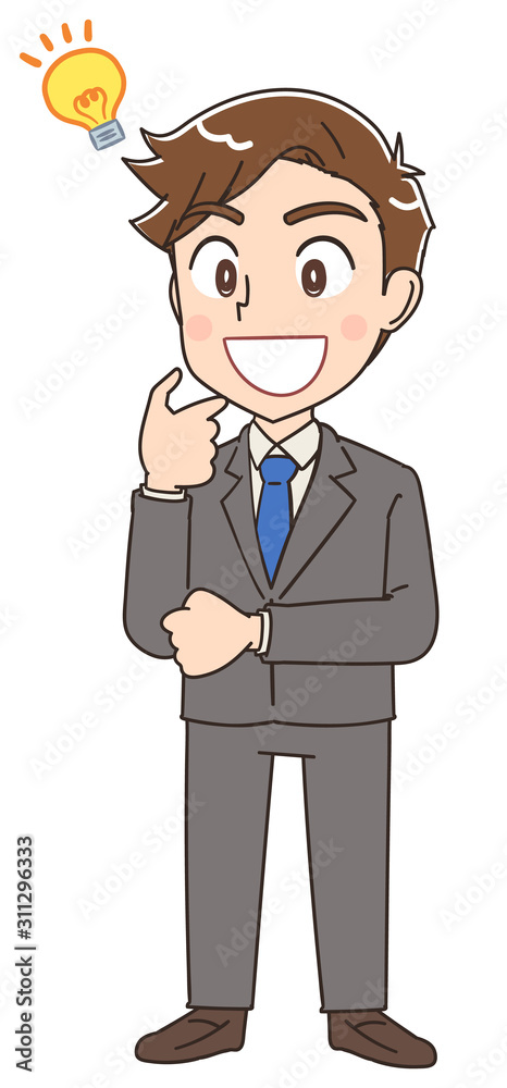 ビジネスマン スーツ 男 イラスト素材 かわいい マンガ ビジネスマン スーツ 男 イラスト素材 かわいい マンガ