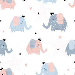 Crédence de cuisine Éléphant patrons Éléphants tendres motif décoratif enfant  © Кристина Тутанова