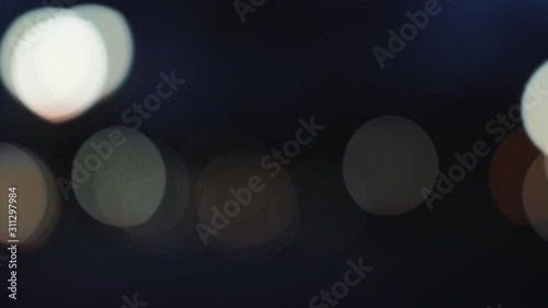 Bokeh Background City Lights Slow Motion 4k