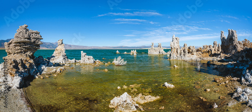 Mono Lake Tufa State Natural Reserve, California. Tufa Towers, Calcium-Carbonate Spires and Knobs. Panorama