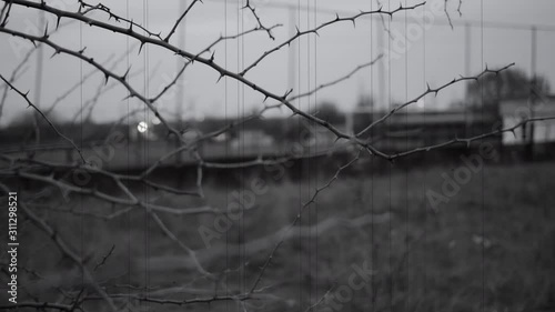BW Abandoned Soviet Football Field Pitch 4k