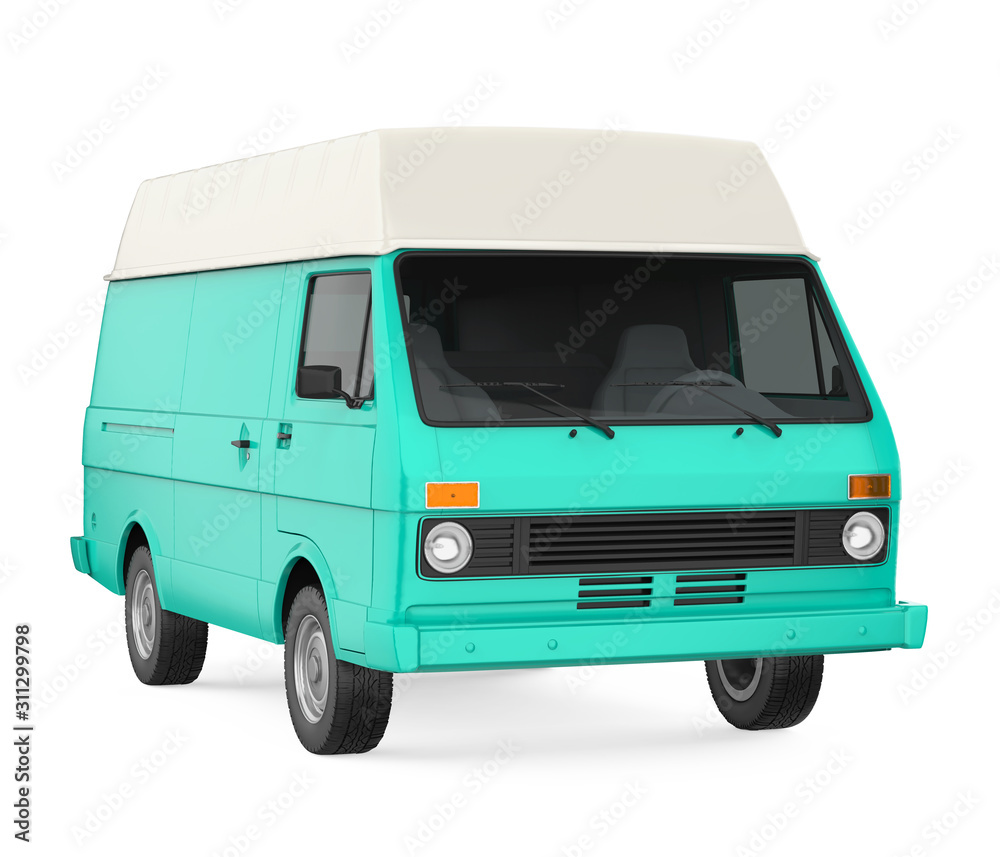 Old Van Isolated Old Van Isolated