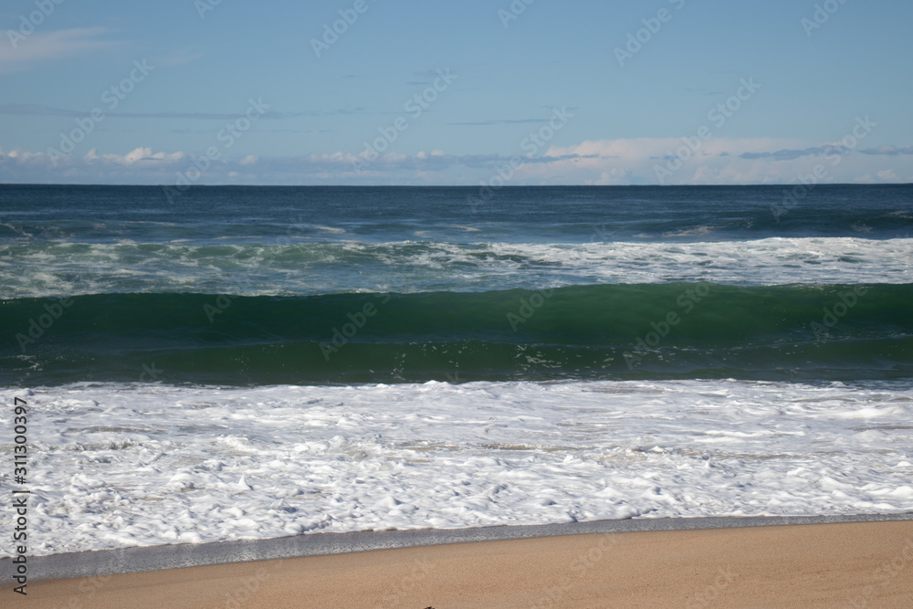 Green waves at Marina State Beach Monterey County California