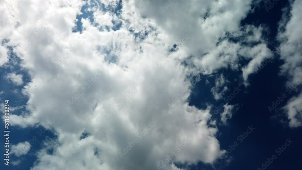 Timelapde Video Clouds Fast Through, blue sky Timelapde Video Clouds Fast Through, blue sky