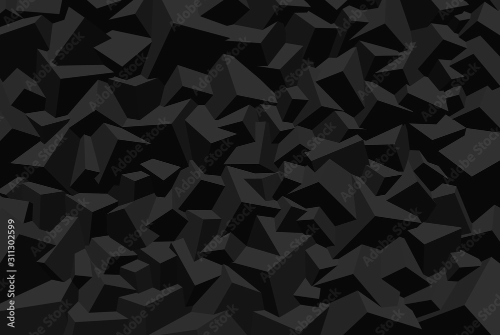 アブストラクト 立方体の壁の背景 モノクロ黒 Stock Illustration Adobe Stock