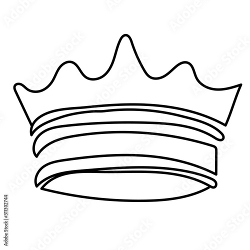 crown  single line drawing continuous