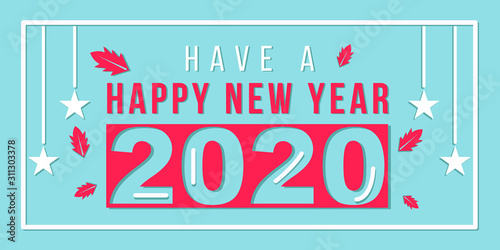 Happy new year 2020 background