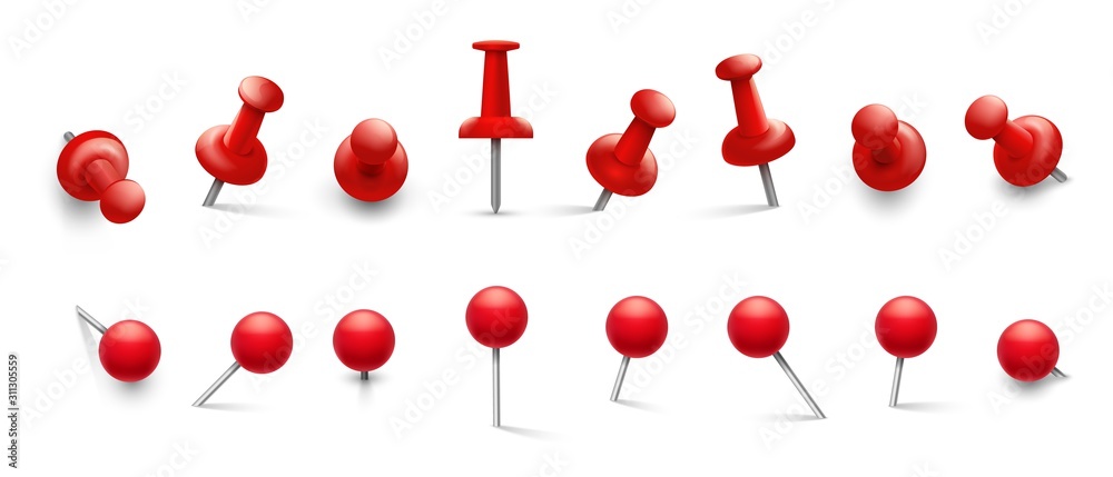 Thumbtacks - pushpins, Stock image