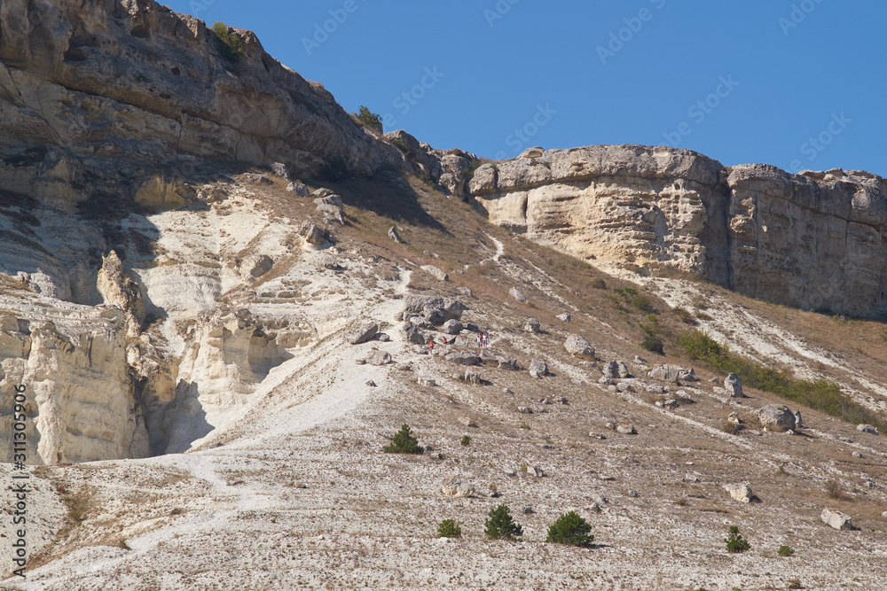 Fototapeta premium Ak-Kaya White rock on the Crimean peninsula.