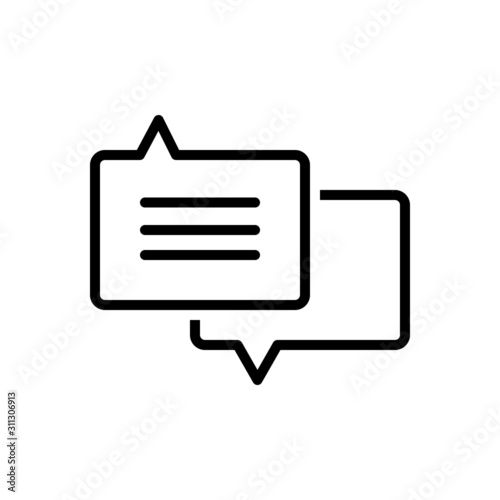 Black line icon for advice 