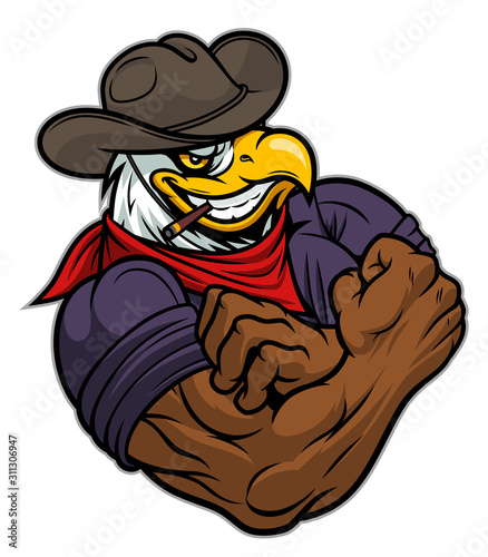 Strong cowboy eagle